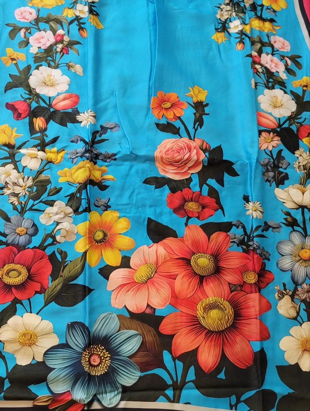 NWT ARATTA Floral Garden Maxi Dress Viscose Blue Floral Boho Size XL - Picture 14 of 16